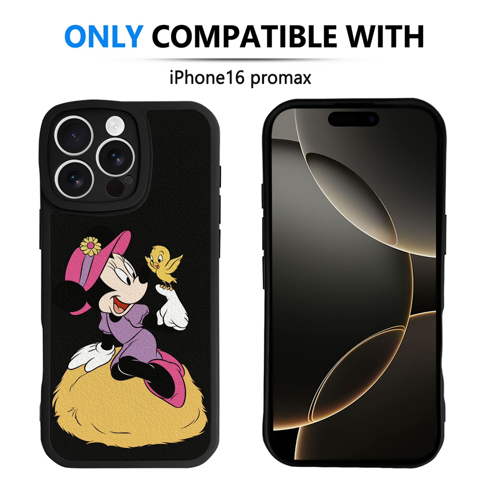（画像用） ミッキーマウス Mickey Mouse 【iPhone 16シリーズ対応】シリコンスマホケース（レザー調） 材質：シリコン
